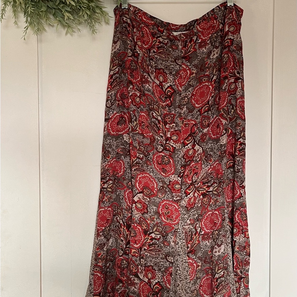 Christopher & Banks Floral Maxi Skirt